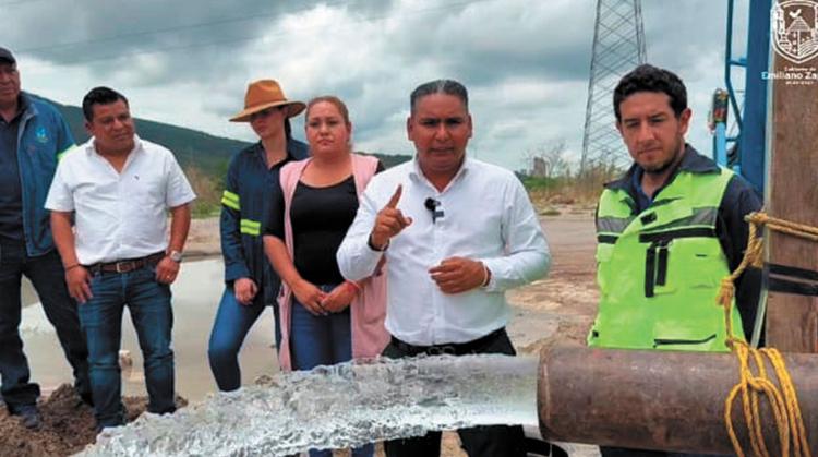 Santos Tavarez supervisa obra hidráulica que dará agua a miles de familias de Emiliano Zapata