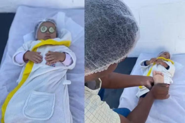 Bebês ganham 'SPA day' no último dia de aula em creche pública de MS; VÍDEO