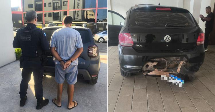 Motorista foge de abordagem, danifica veículos e se esconde em apartamento antes de ser preso em Balneário Camboriú