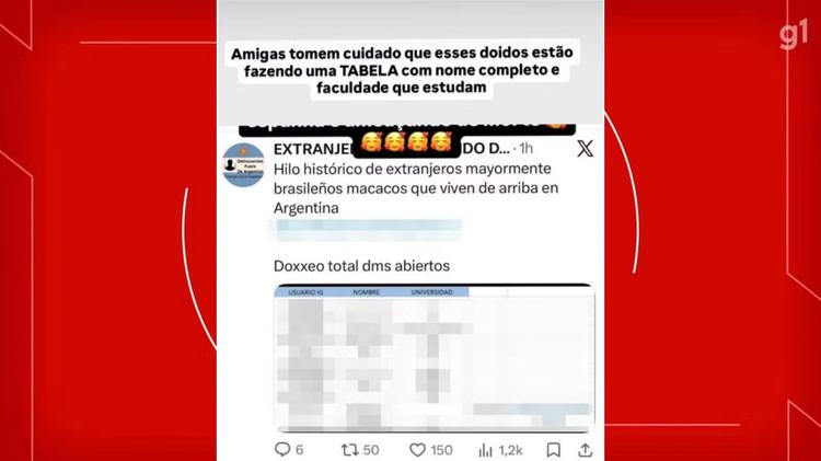 Estudante brasileira desativa redes sociais após onda de ameaças na Argentina: 'Medo de sair na rua'