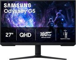 The Samsung 27-inch Odyssey G5 (G51F) Gaming Monitor on a white background