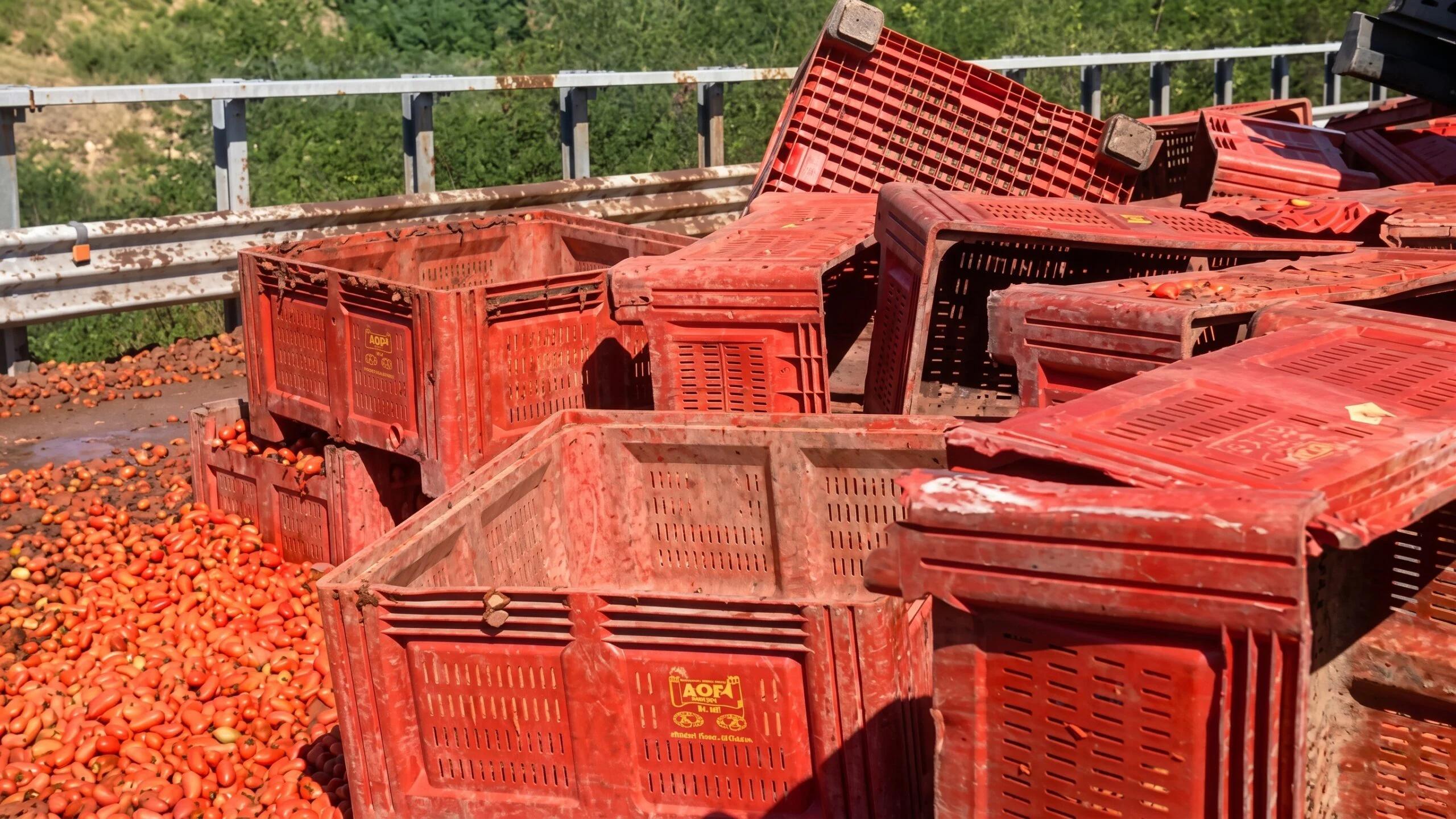 Tir di pomodori si ribalta sul raccordo Avellino-Salerno: traffico in tilt