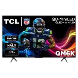 TCL 50-inch QM6K Mini-LED QLED 4K TV on white background