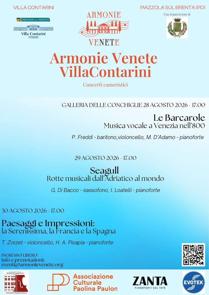 La magia di Villa Contarini torna protagonista con la terza edizione di Armonie venete: tre pomeriggi di grande musica c...