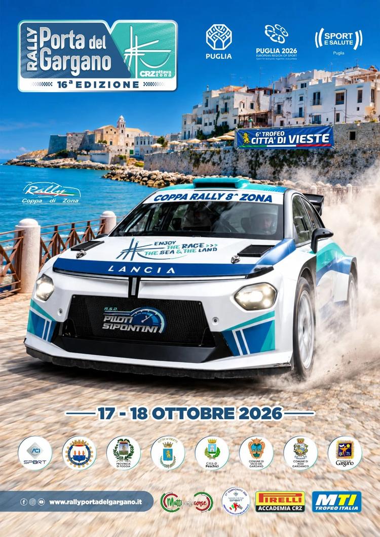 Motorsport: Coppa Rally Aci Sport Zona 8 il 17-18 ottobre
