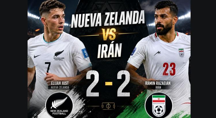 Irán 2-2 Nueva Zelanda: Un partidazo épico de debuts en el Mundial 2026 con doblete de Elijah Just en SoFi Stadium