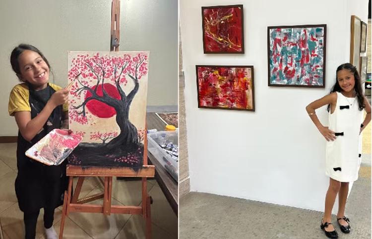 Aos 10 anos, artista de Teresópolis leva obras para exposições no Japão