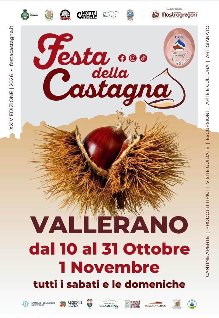 🍂🌰 A Vallerano vi aspetta la Festa della Castagna! 🌰🍂 📆Il 24 e 25 ottobre vi aspetta un nuovo appuntamento con la X...