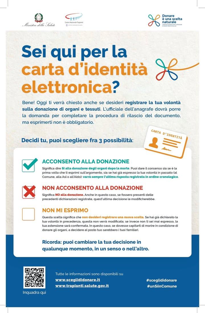 ⚠️Si ricorda che dal prossimo 3 agosto le carte d'identità in formato cartaceo non saranno più valide⚠️ In fase di emiss...