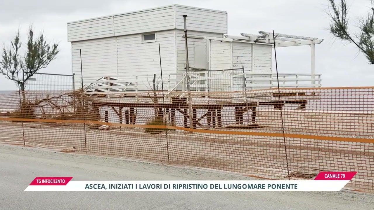 Ascea Marina: aperti i cantieri sul Lungomare Ponente. Inizia la ricostruzione dopo i danni del maltempo