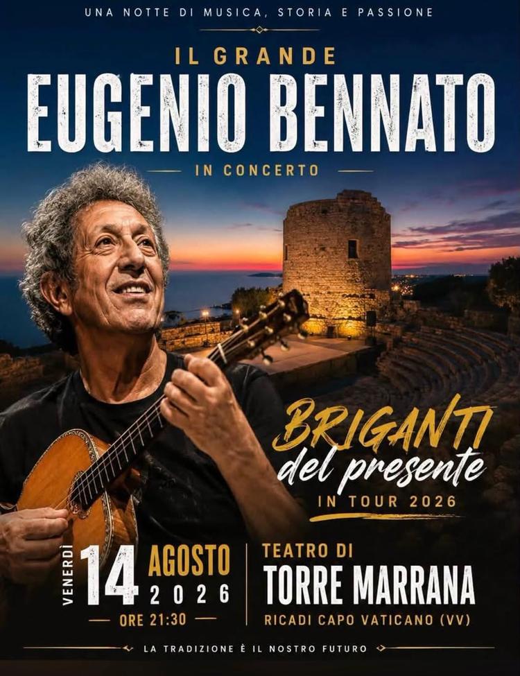🎵 UNA NOTTE DI MUSICA, STORIA E PASSIONE 🎵 Il grande EUGENIO BENNATO arriva a Ricadi con il suo straordinario tour 202...
