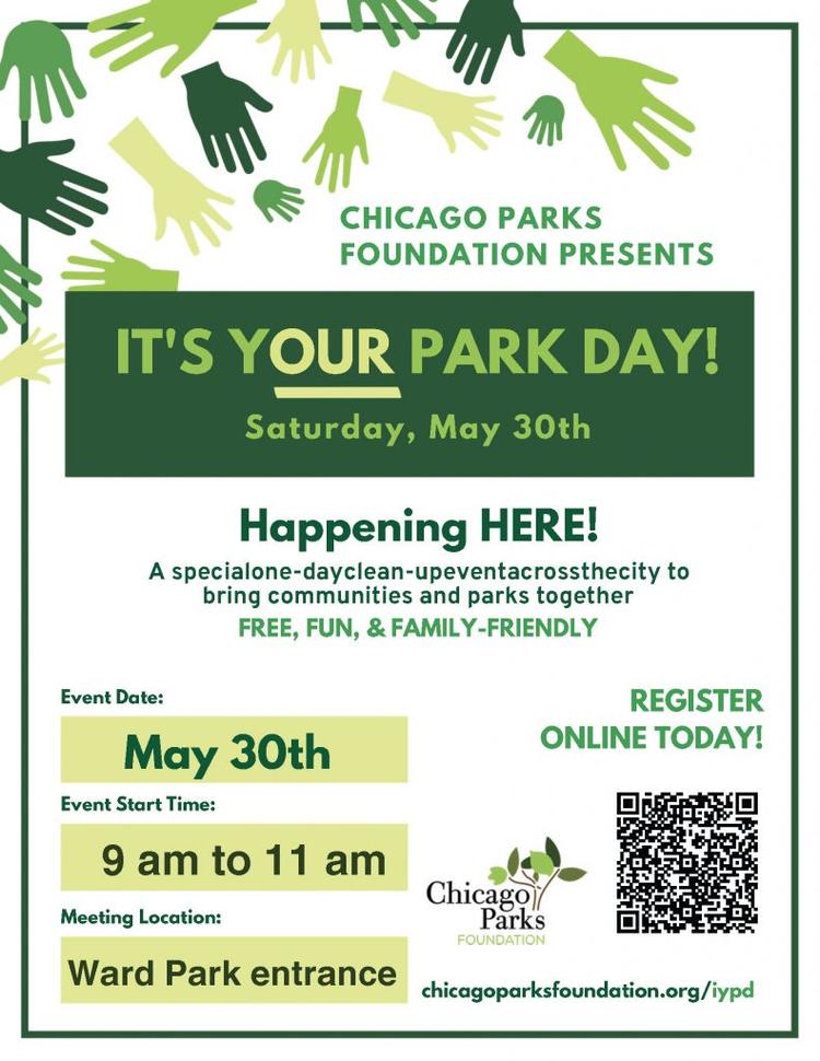 It’s Your Park Day – Ward Park Clean-up on May 30th
