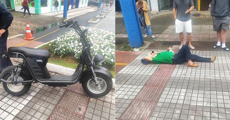 Adolescente de 16 anos atropela homem com autopropelido em ciclovia; vítima foi encaminhada ao hospital
