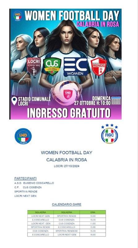 Ti aspettiamo domani. La Figc scende in campo con il calcio femminile ⚽️ -🩷