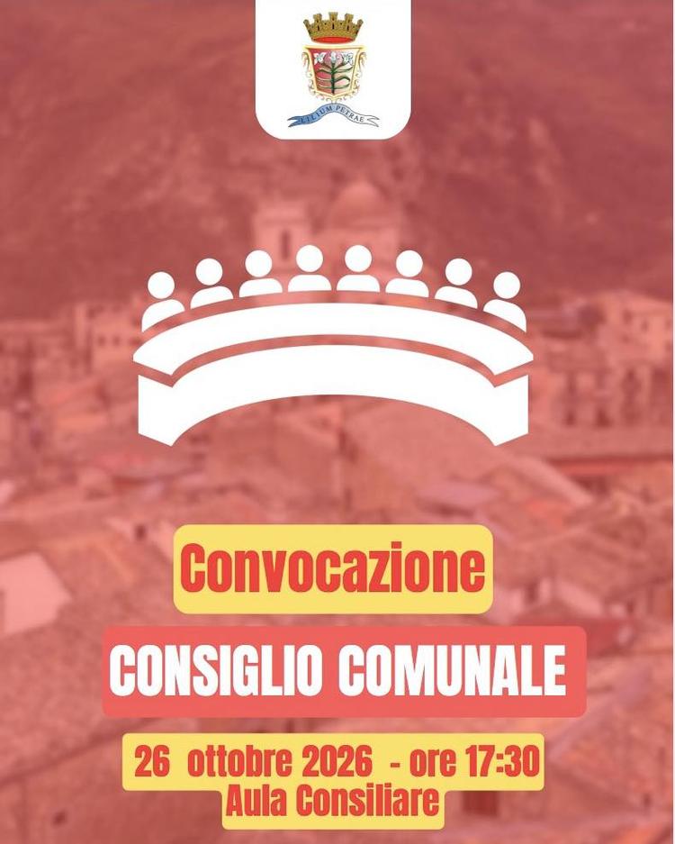 Si invita la cittadinanza a partecipare alla riunione del Consiglio Comunale indetta presso l’Aula Consiliare del Munici...