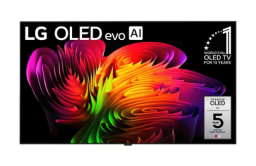 LG TV with abstract flower screensaver