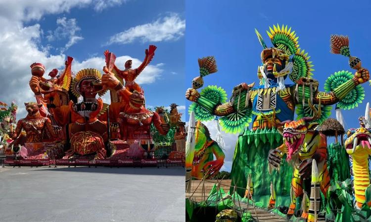 Festival de Parintins 2026: alegorias de Caprichoso e Garantido entram em reta final na concentração do Bumbódromo; VÍDEO