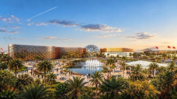 الكشف عن تصميم المحطة الجوية الجديدة بمطار مراكش + صور