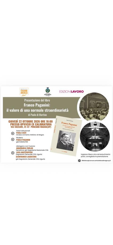 Presentazione del libro di Paolo di Martino "Franco Paganini: il valore di una normale straordinarietà". Il libro riperc...