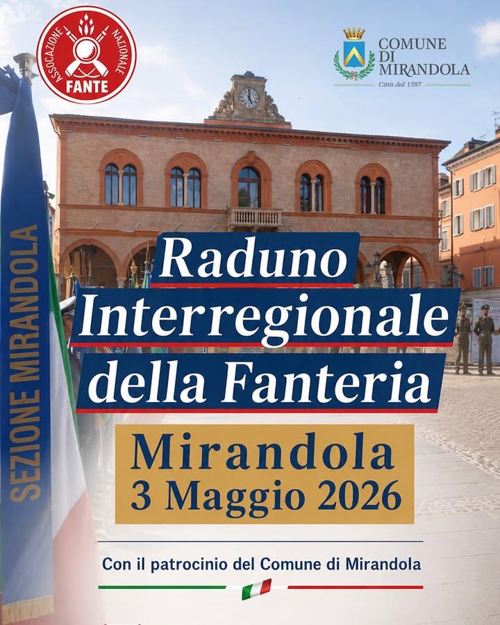🇮🇹 Mirandola ospita il Raduno Interregionale dell’Associazione Nazionale del Fante
