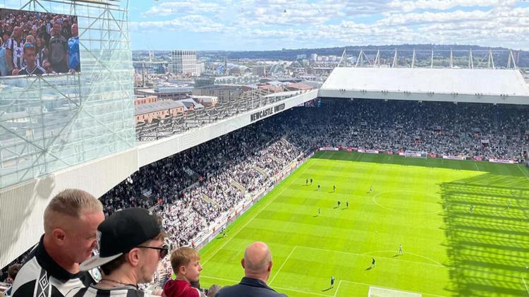 Newcastle United Fans View Of Newcastle City From Level 7 St James Park