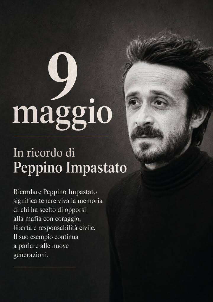 Il 9 maggio ricordiamo Peppino Impastato, ucciso dalla mafia nel 1978. La sua voce libera, il suo impegno civile e il su...