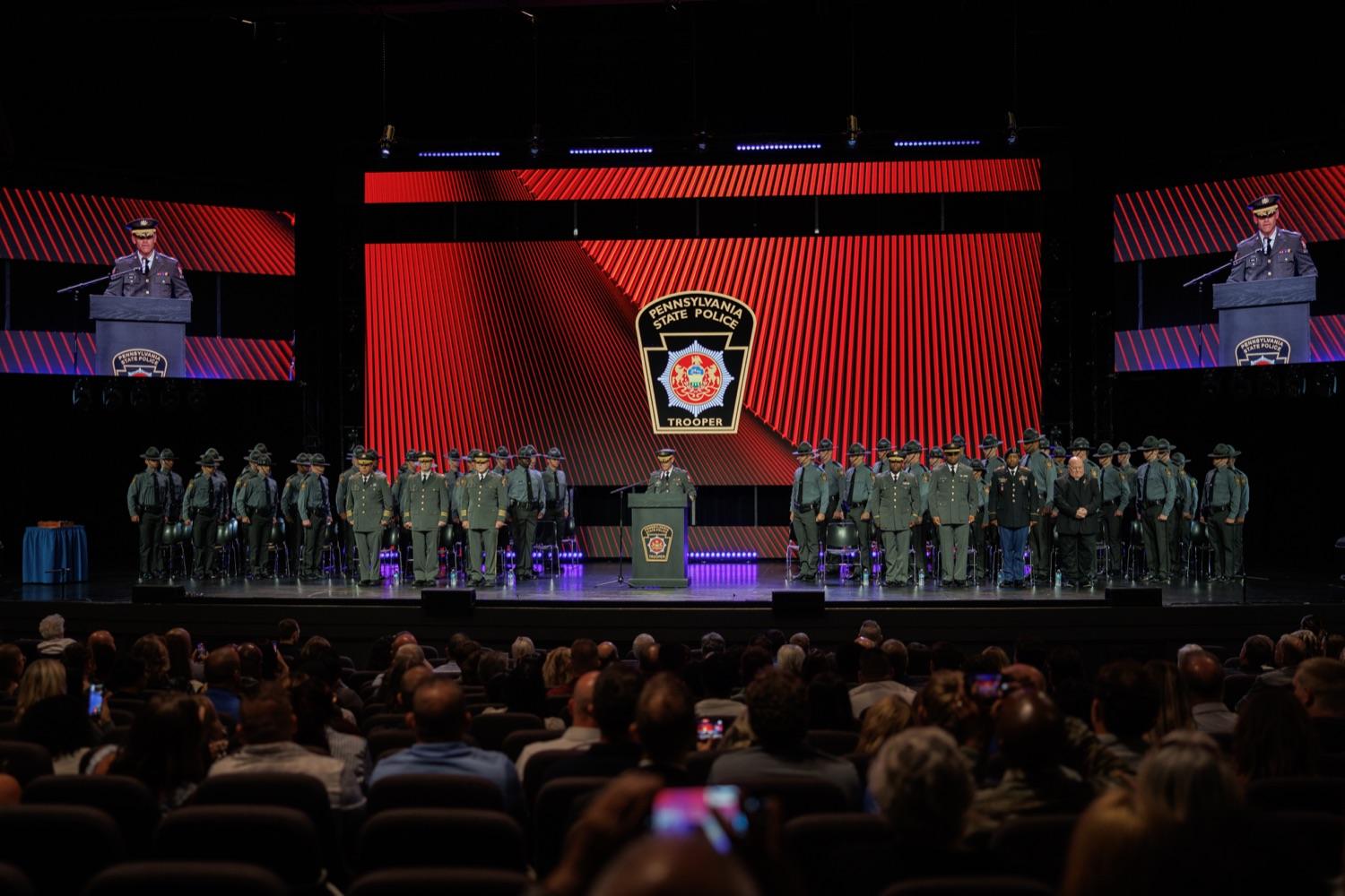 Seven new Pennsylvania State Police troopers assigned to Troop L Reading