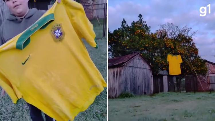 VÍDEO: Amanhecer frio congela até camisa do Brasil no RS