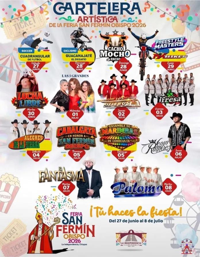 ¡La Feria San Fermín 2026 llega a La Independencia con una cartelera estelar!