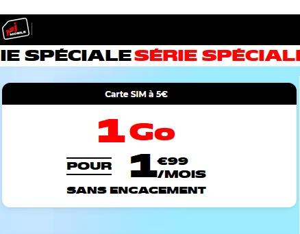 🔖 NRJ Mobile, forfait illimité/1Go à 2€/mois