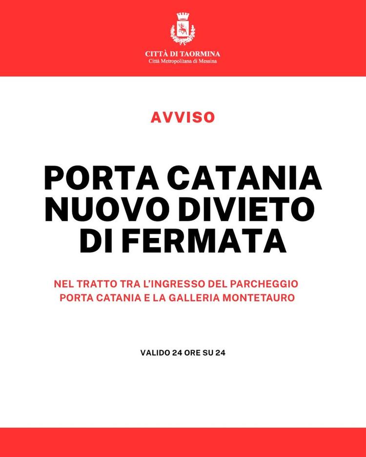 🚗 Nuove disposizioni per la viabilità in prossimità del Parcheggio Porta Catania. Con apposita ordinanza è stato istitu...