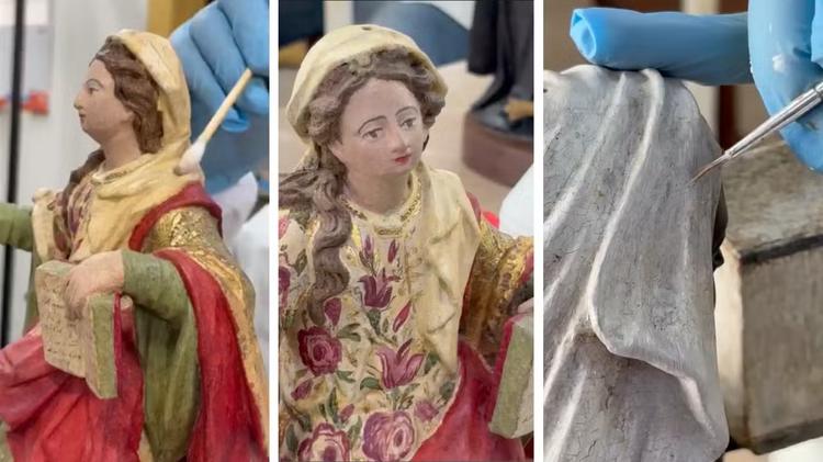 Imagens sacras do século 18 retornam a igreja em Ouro Preto após quase 10 anos de restauração