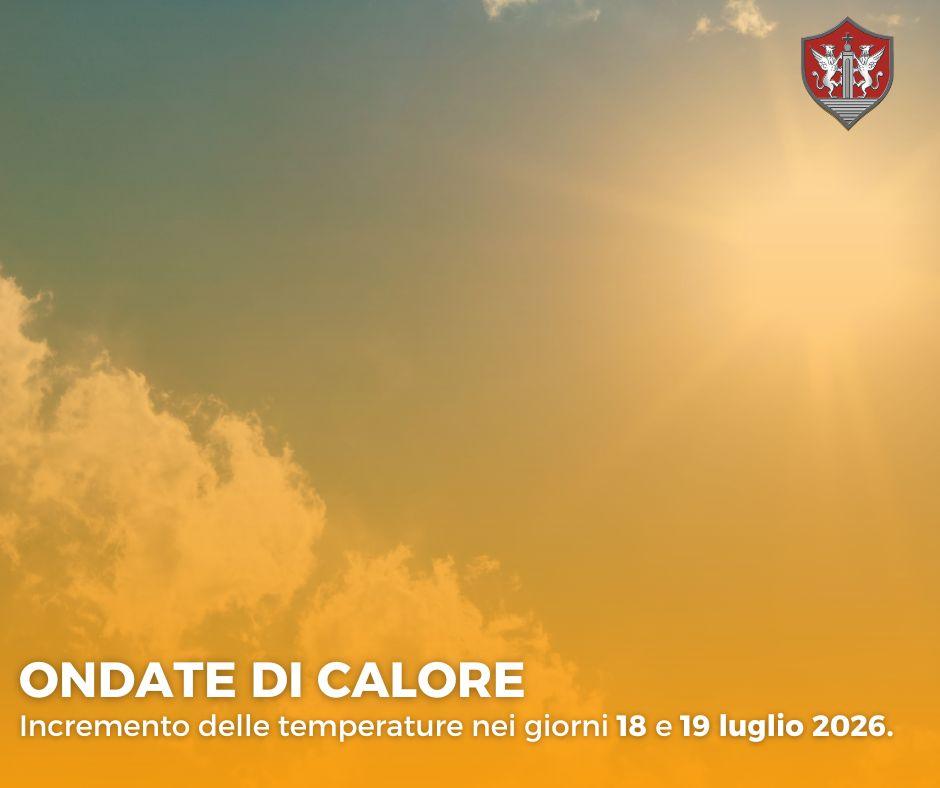 ☀️ 𝐎𝐍𝐃𝐀𝐓𝐄 𝐃𝐈 𝐂𝐀𝐋𝐎𝐑𝐄 L'arrivo di aria calda di origine nord-africana determinerà un incremento termico nell...