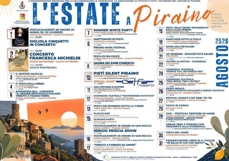 📌L’estate a Piraino entra nel vivo!  Concerti, spettacoli, tradizioni, sport, cultura e tanto divertimento: ecco il cal...