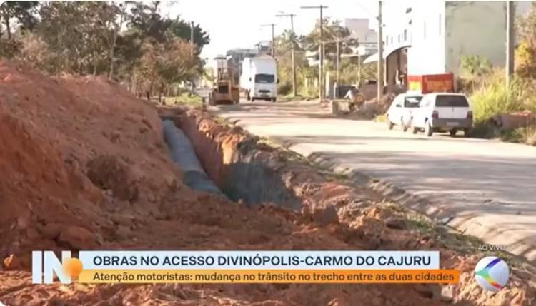 Obra altera trânsito na AMG-0345 entre Divinópolis e Carmo do Cajuru