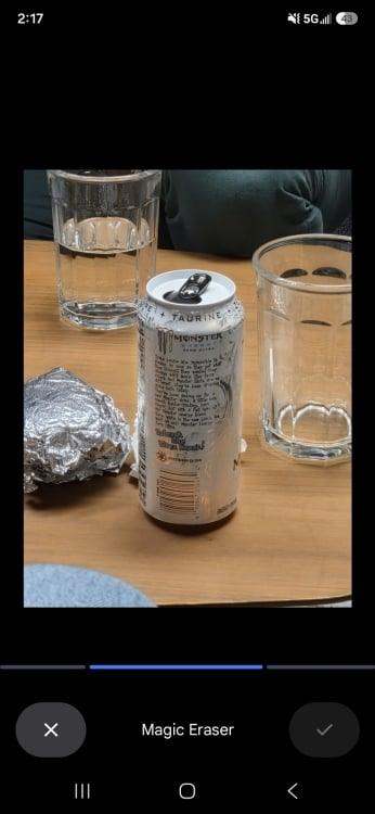 A screenshot of the object eraser failing to work on A57