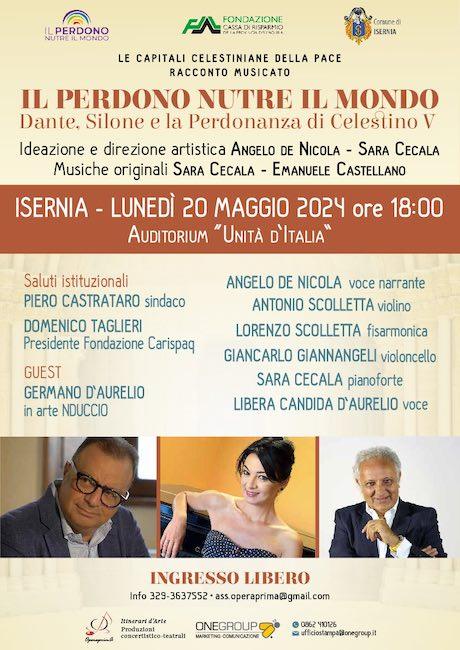 “Il perdono nutre il mondo” all’Auditorium “Unità d’Italia” il 20 maggio