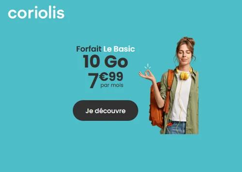 🔖 Coriolis Telecom, forfait illimité/10Go à 8€/mois