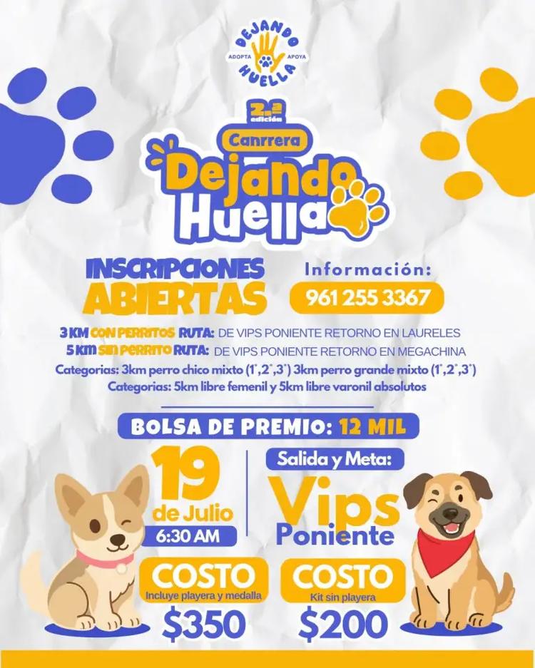 ¡Prepara los tenis y la correa! Llega la 2.ª edición de la “Canrrera Dejando Huella”