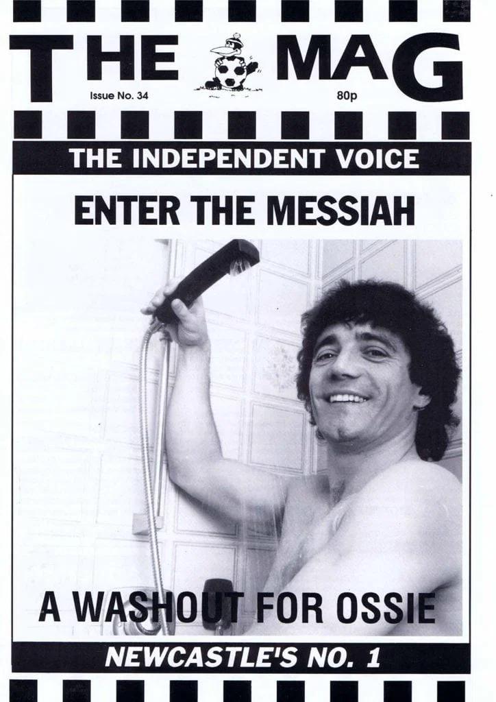 The Mag Cover Issue 34 February 1992 Kevin Keegan Newcastle United