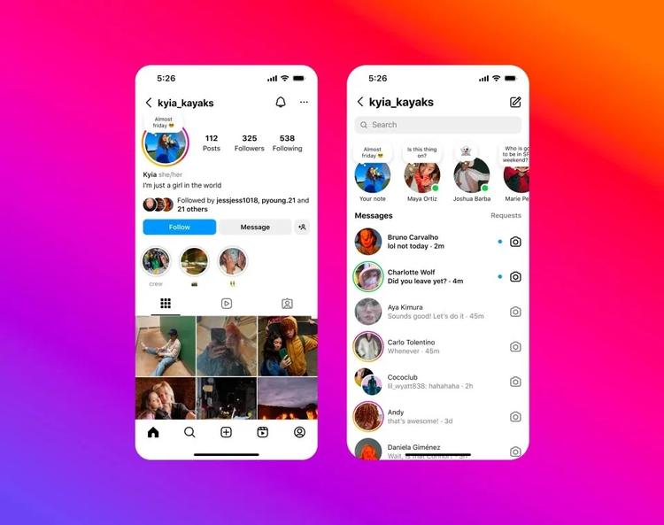 Instagram redéfinit les interactions avec les « Notes » sur les profils