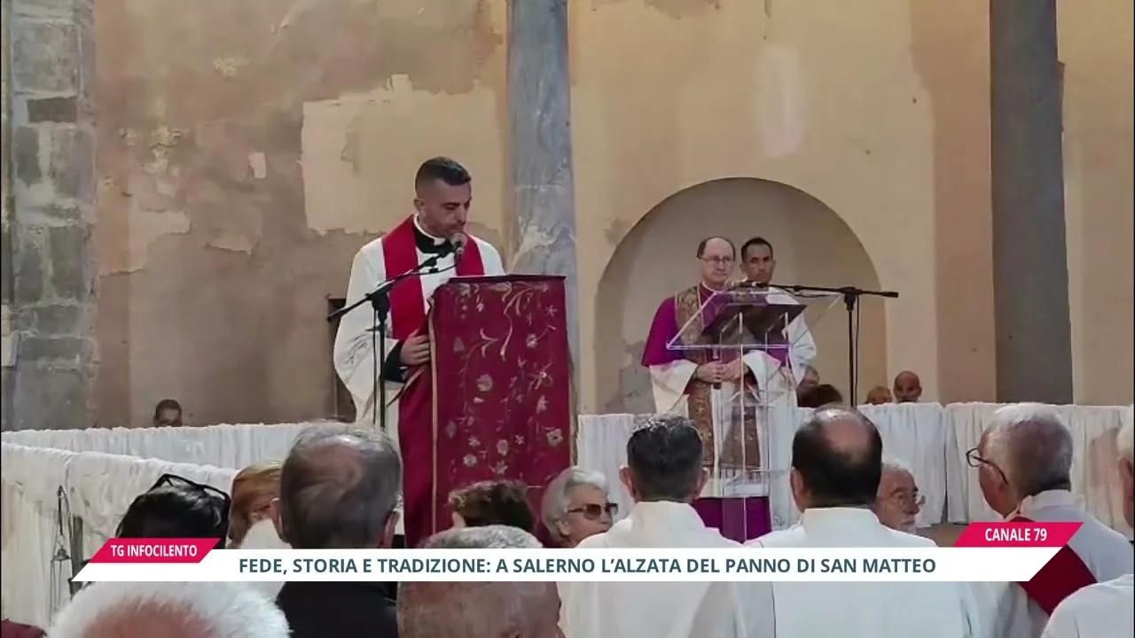 Salerno, alzata del Panno di San Matteo: la città avvia il cammino verso il 21 settembre