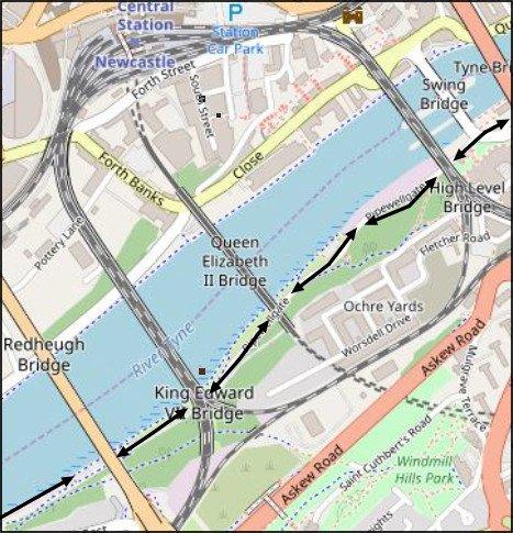 Part 9 of the Newcastle Quayside Run 10km following cycle route signs