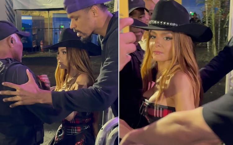 Maiara, da dupla com Maraisa, é barrada por segurança durante o próprio show em Itabuna, na BA