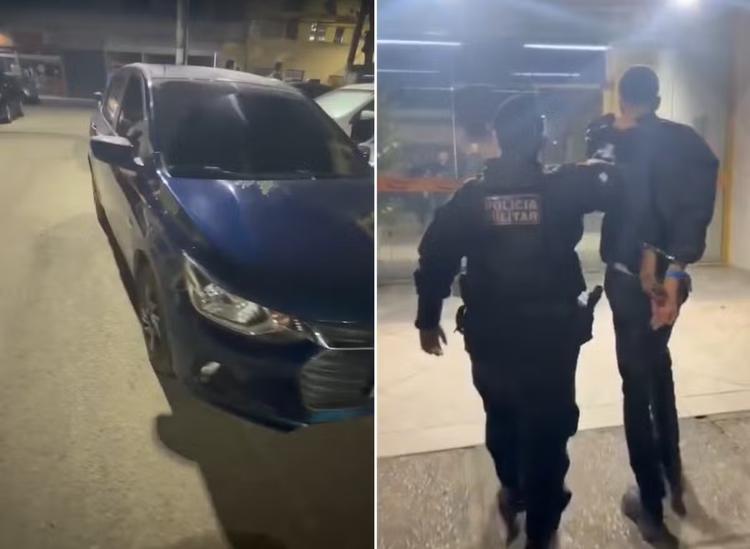Homem é preso com carro roubado após tentar fugir da PM em Iguaba Grande, no RJ