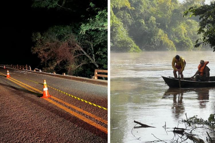 Carreta cai, afunda em rio e motorista morre às vésperas de novo emprego na rodovia onde aconteceu o acidente