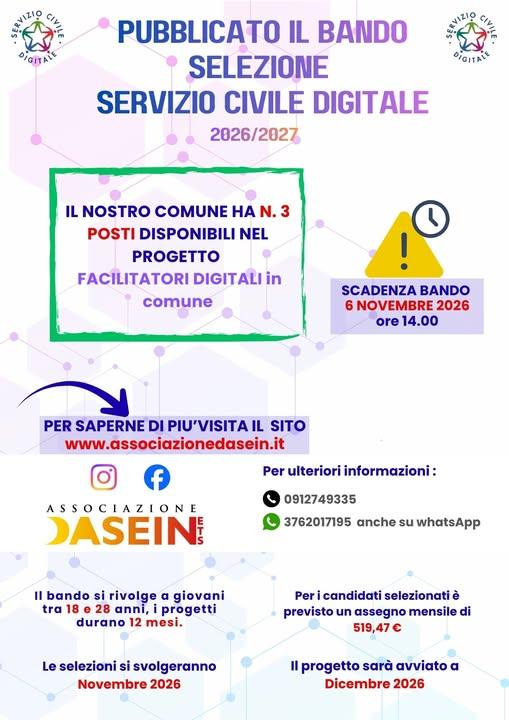 📢 Diventa un punto di riferimento per il futuro digitale della nostra comunità! Opportunità per i giovani che vogliono...