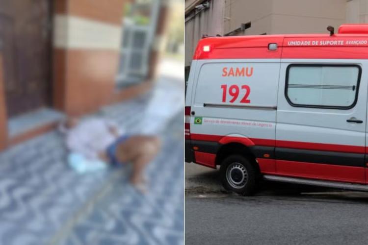 Mulher com dor espera Samu deitada em calçada por mais de uma hora no litoral de SP