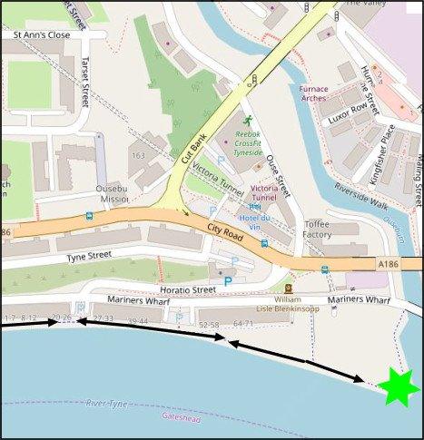 Part 1 of the Newcastle Quayside Run 5km starting at the Ouseburn River Inlet