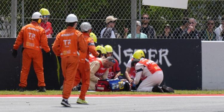 Gp Catalogna: vince Di Giannantonio. Bruttissimo incidente per Marquez, cadono anche Bagnaia, Marini e Zarco